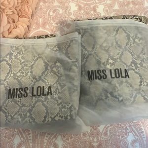 Miss Lola snackskin thigh high boots brand new !!